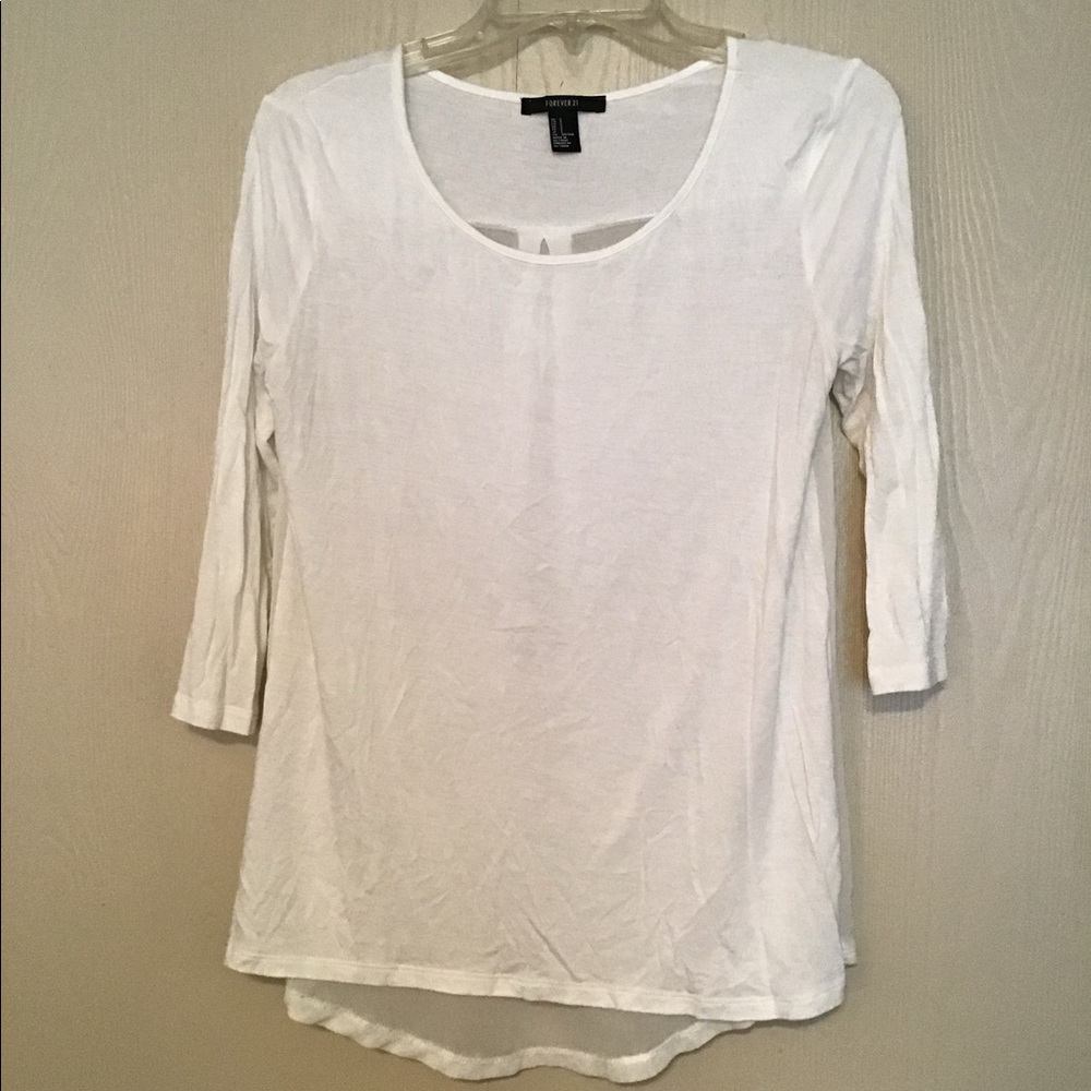 White 3/4 Sleeve Top